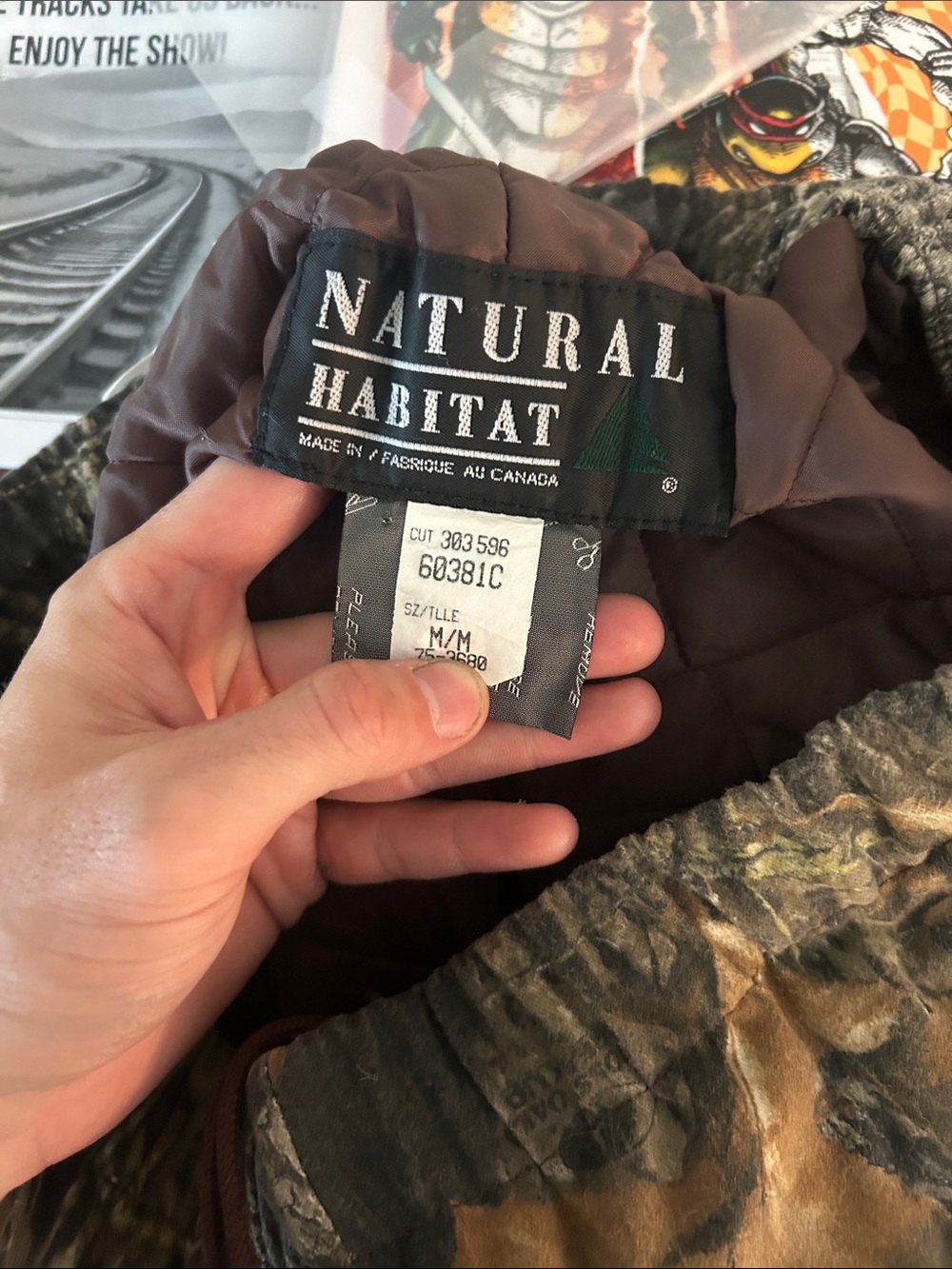 Vintage 90s Quilt Lined Camo Hunting Pants - Picture 7 of 7